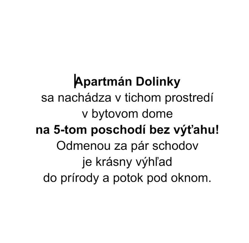 Apartman Dolinky Vyhne Exterior photo