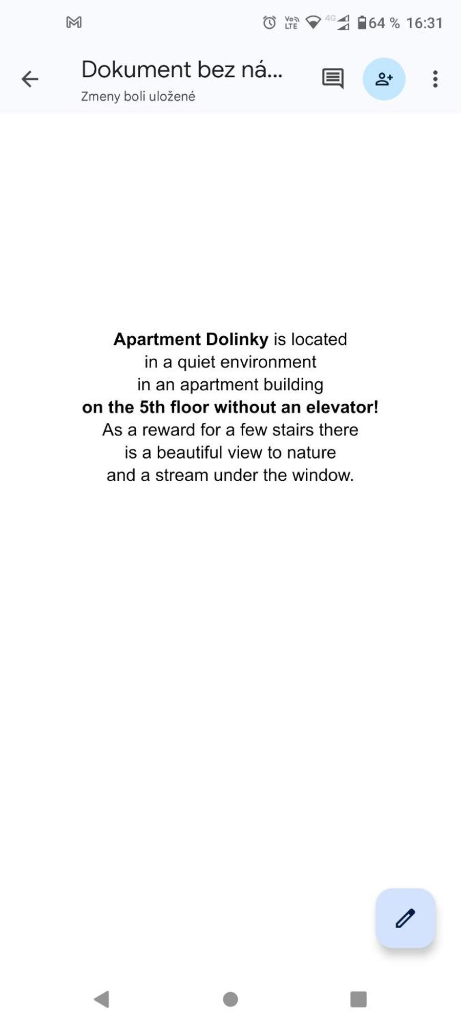 Apartman Dolinky Vyhne Exterior photo